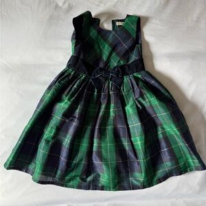 Hope & Henry Plaid Green and Blue Dress